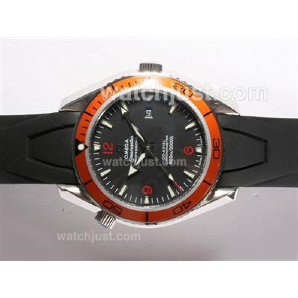 Good Quality UK Sale Omega Seamaster Automatic Replica Watch With Orange Bezel For Men