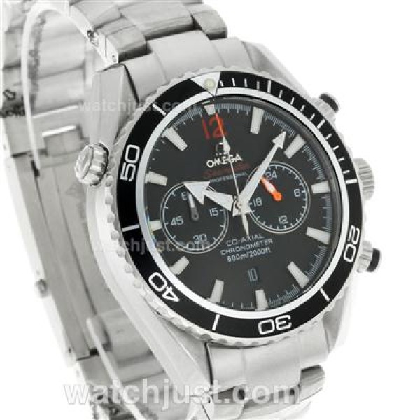 Perfect UK Sale Omega Seamaster Automatic Replica Watch With Black Dial For Men