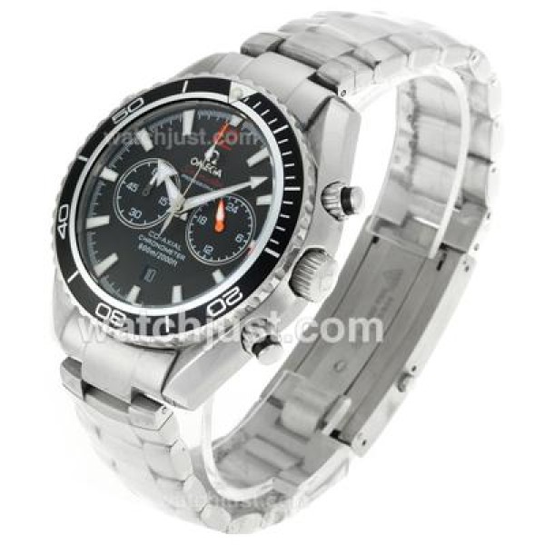 Perfect UK Sale Omega Seamaster Automatic Replica Watch With Black Dial For Men