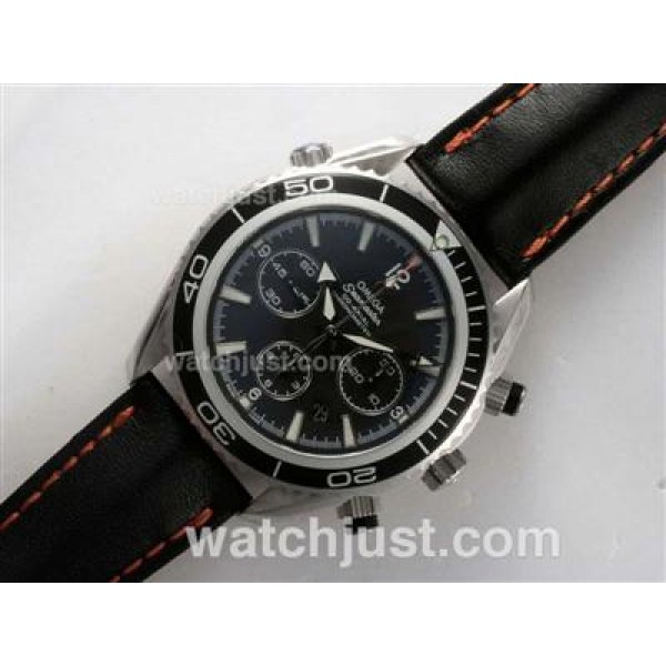 Perfect UK Sale Omega Seamaster Automatic Fake Watch With Black Dial For Men