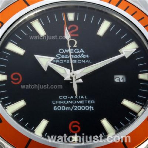 AAA Best UK Sale Omega Seamaster Automatic Fake Watch With Orange Bezel For Men