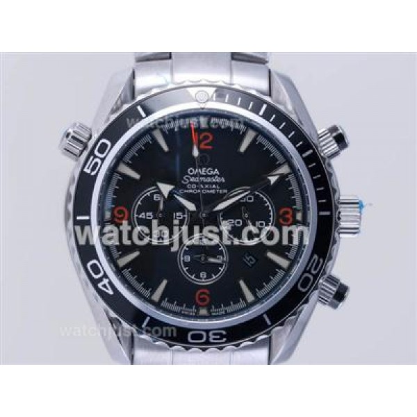 Practical UK Sale Omega Seamaster Automatic Fake Watch With Black Dial For Men