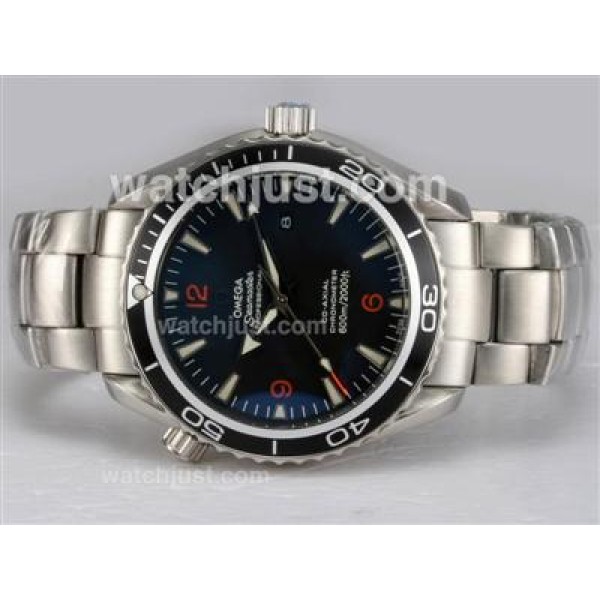 Swiss Made UK Sale Omega Seamaster Automatic Replica Watch With Black Dial For Men