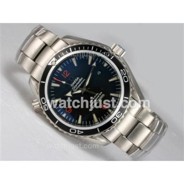 Swiss Made UK Sale Omega Seamaster Automatic Replica Watch With Black Dial For Men