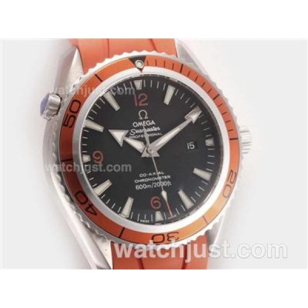 Best UK Sale Omega Seamaster Automatic Replica Watch With Black Dial For Men