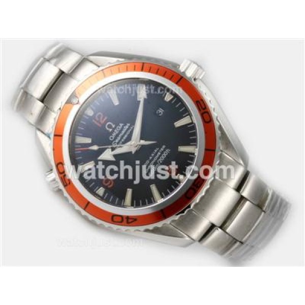 Perfect UK Sale Omega Seamaster Automatic Replica Watch With Black Dial For Men