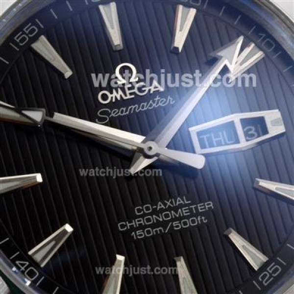 Best UK Sale Omega Seamaster Automatic Fake Watch With Black Dial For Men