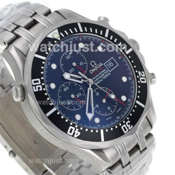 Best UK Sale Omega Seamaster Automatic Replica Watch With Black Dial For Men