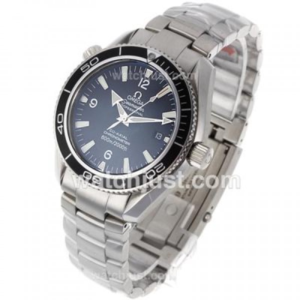 Cheap UK Sale Omega Seamaster Automatic Fake Watch With Black Dial For Men