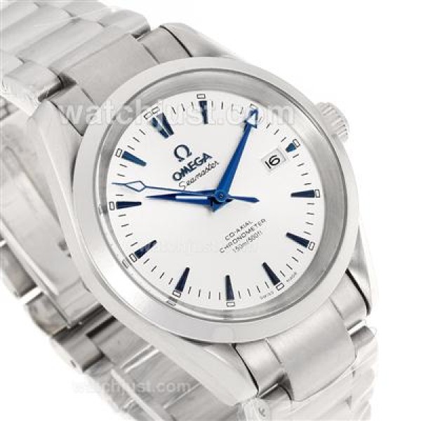 AAA Perfect UK Sale Omega Seamaster Automatic Replica Watch With White Dial For Men