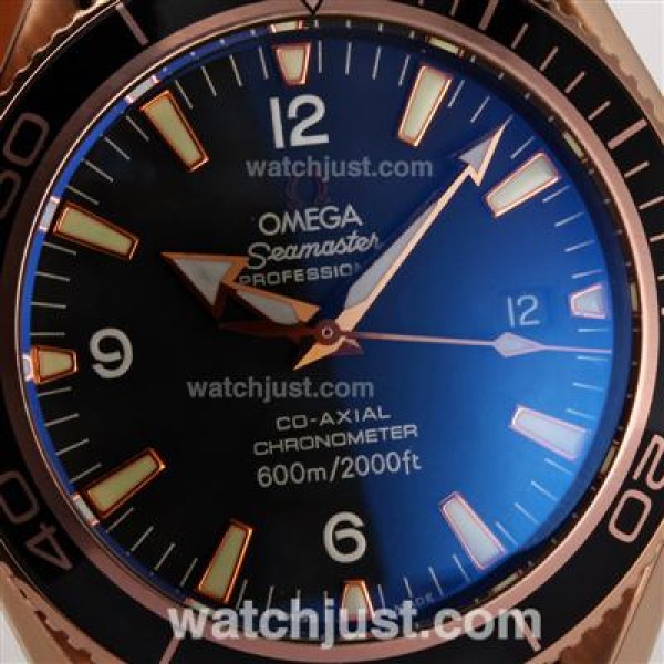 Quality UK Sale Omega Seamaster Automatic Replica Watch With Black Dial For Men